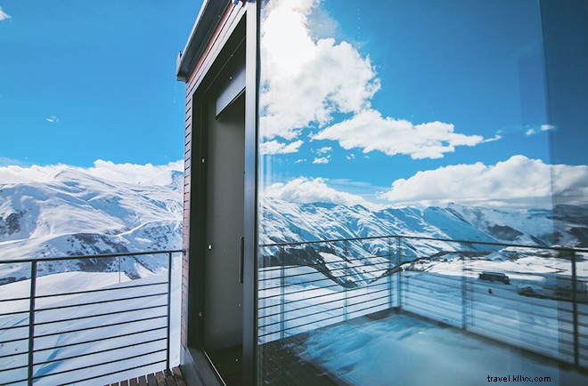 Quadrum Ski & Yoga Resort: Innovative Shipping Container Hotel in Georgia s Caucasus Mountains
