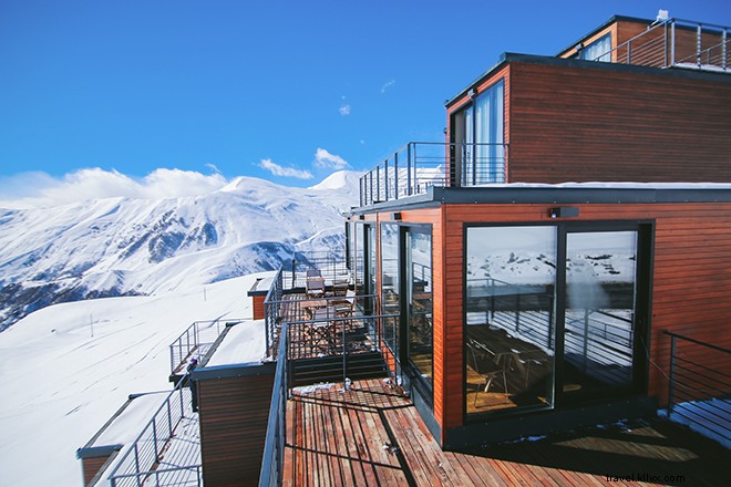 Quadrum Ski & Yoga Resort: Innovative Shipping Container Hotel in Georgia s Caucasus Mountains