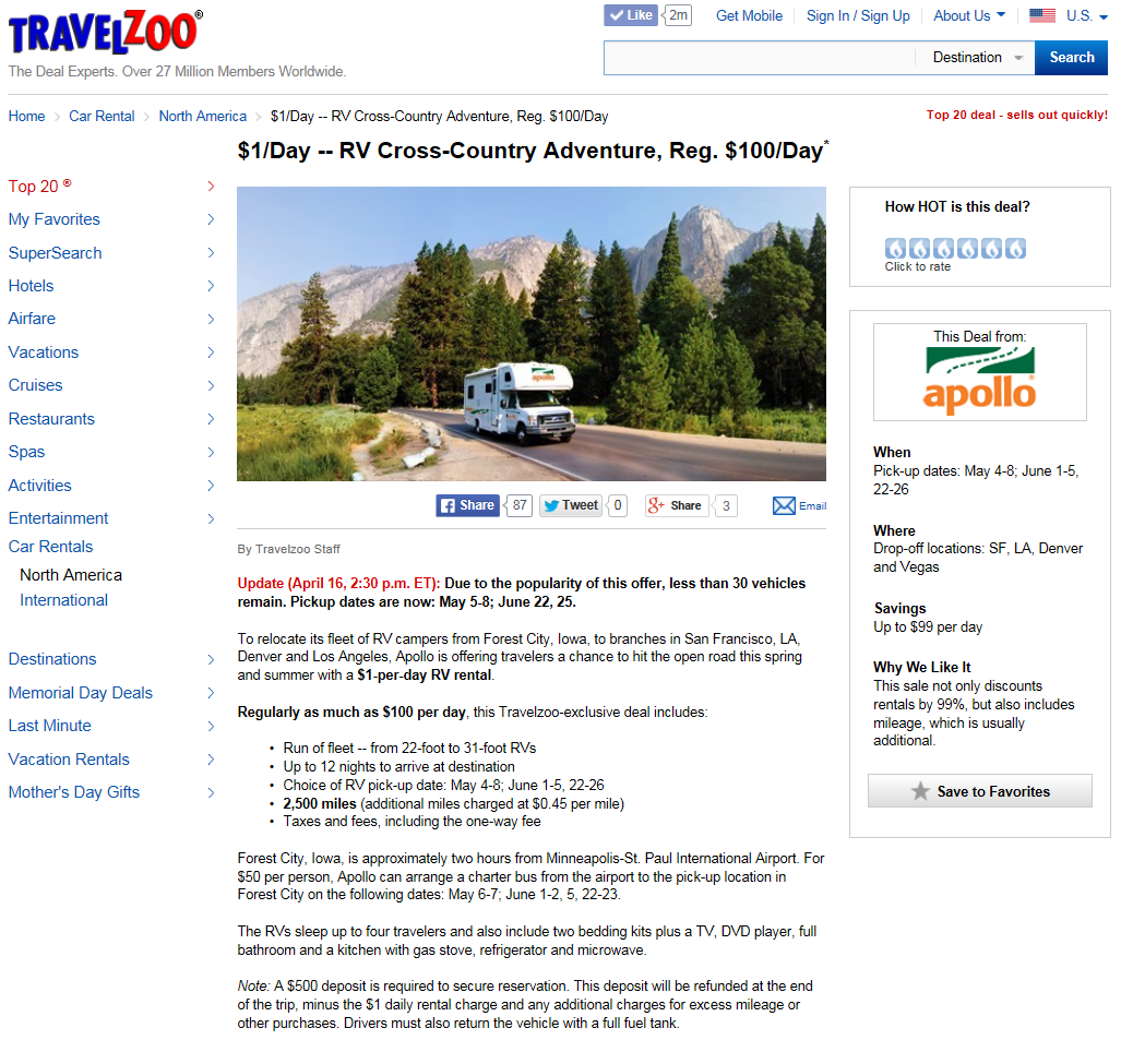 Travelzoo s Epic RV Road Trip: Exploring America s Western Wonders