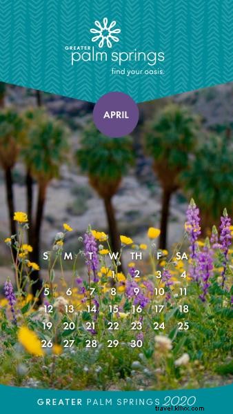 Stunning April 2020 Calendar Wallpapers: Free Desktop & Mobile Backgrounds from Greater Palm Springs