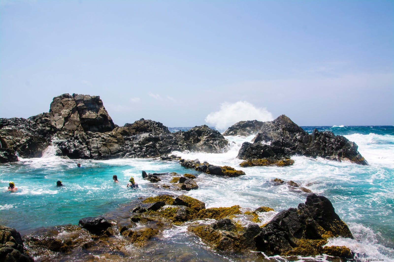 Aruba s Natural Pool: Secluded Snorkeling Spot Amid Crashing Waves