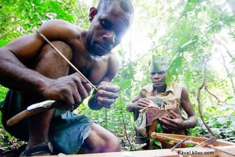 Net Hunting with BaAka Pygmies in Dzanga-Sangha Reserve, Central African Republic