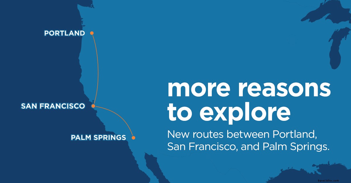 Sun Country Airlines Announces New Seasonal Nonstop Routes: Portland to San Francisco and San Francisco to Palm Springs