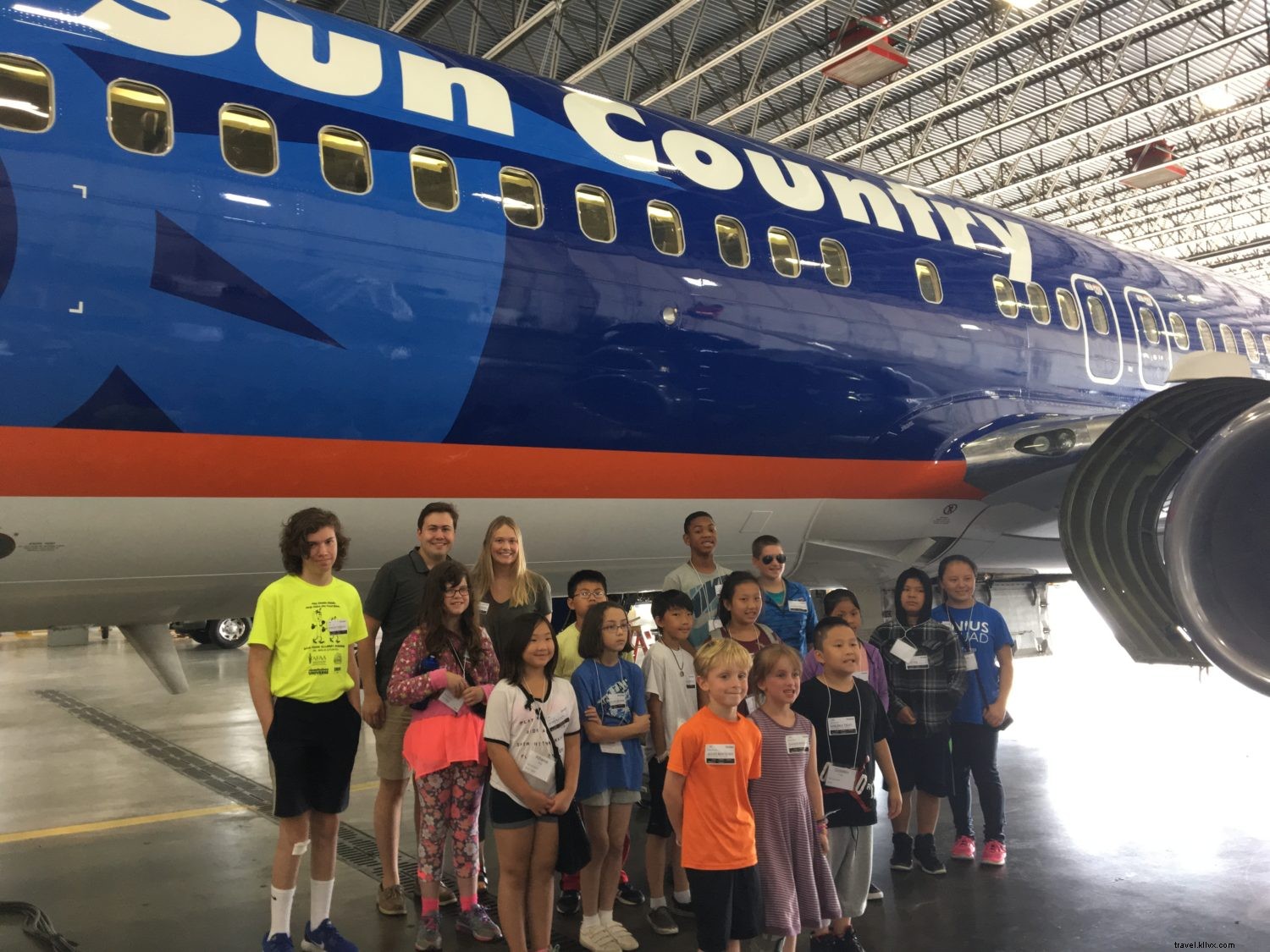 Inspiring Futures: Johnson High School Students Tour Sun Country Airlines Hangar