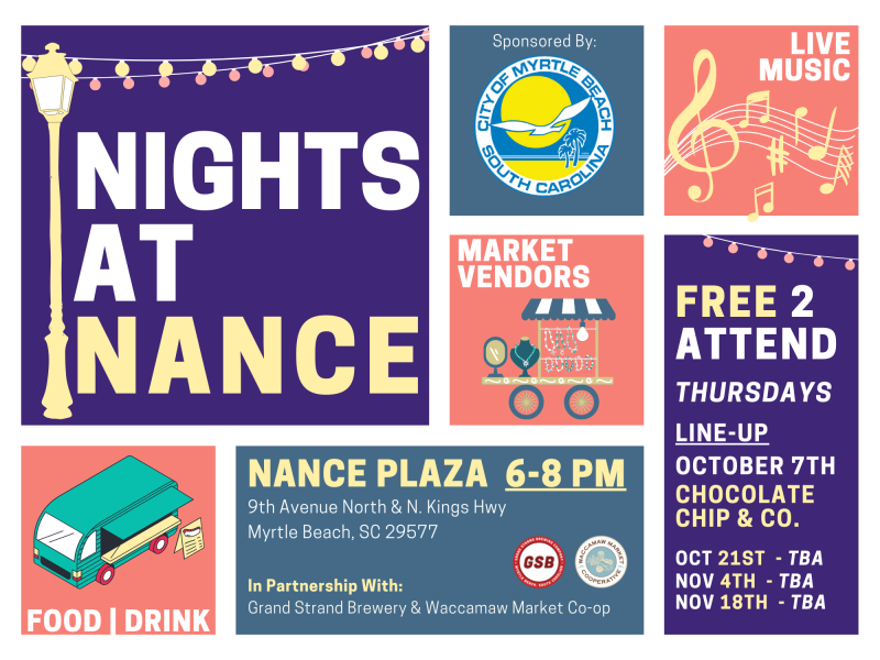 Fall Fun in Myrtle Beach: Nights at Nance Concert Series with Live Music & Food Trucks