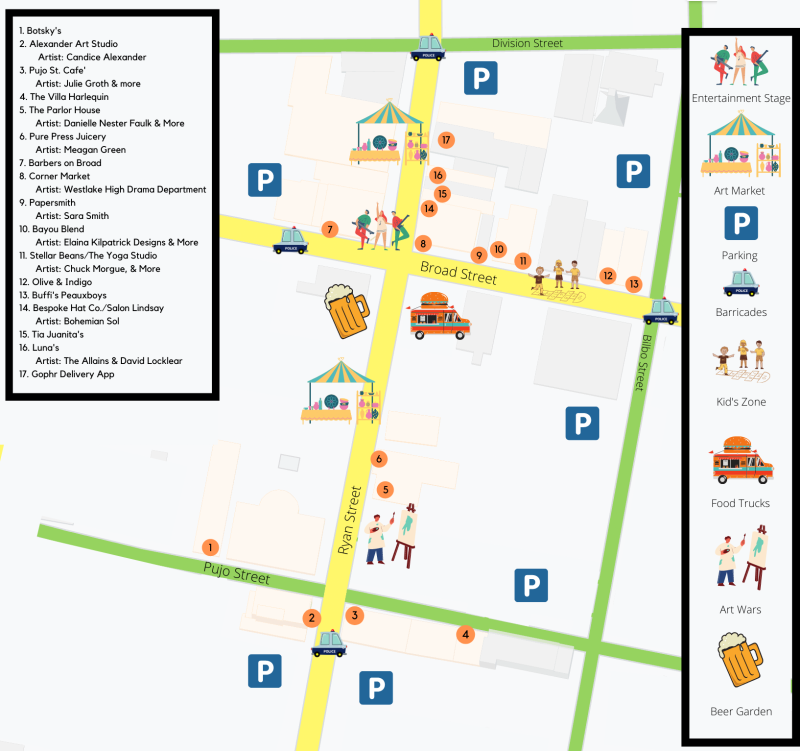 Spring Art Walk Returns to Lake Charles on May 8: Celebrate Local Art, Performances, and Community