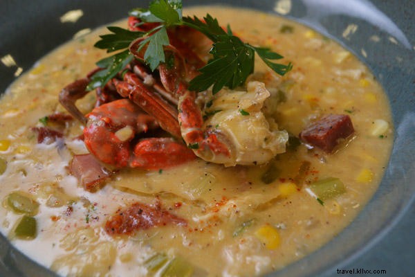 #EatSWLA: Indulgent Crab-Corn Soup with Tasso Ham