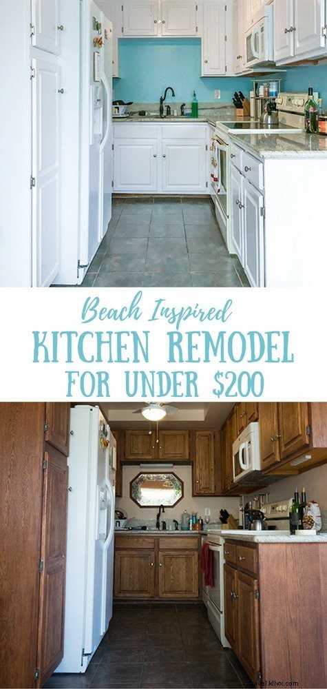 DIY Beach-Inspired Kitchen Cabinet Remodel for Under $200: Step-by-Step Guide