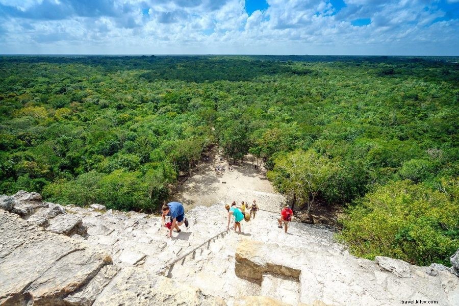 Climbing Nohoch Mul Pyramid at Coba: Ultimate Guide to the Ancient Mayan Ruins
