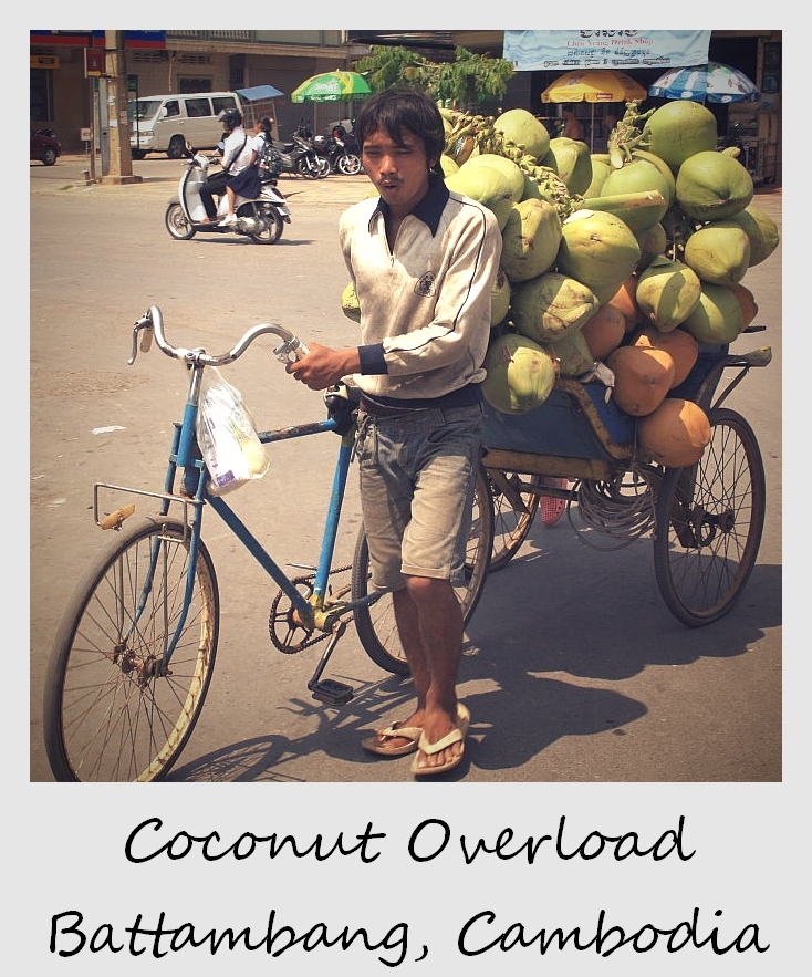 Polaroid of the Week: Fresh Coconut Bounty at Battambang Market, Cambodia