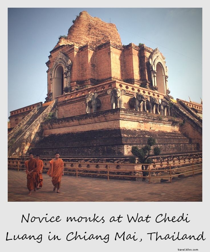 Photo of the Week: Novice Monks at Historic Wat Chedi Luang, Chiang Mai, Thailand