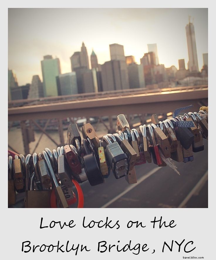 Polaroid of the Week: Romantic Love Padlocks on the Brooklyn Bridge