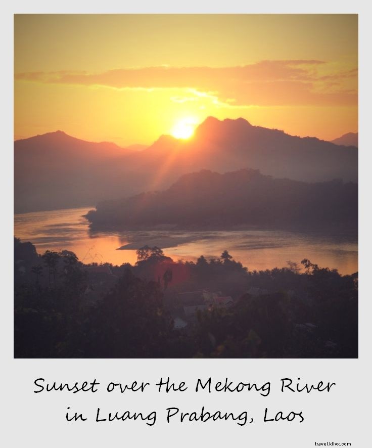 Polaroid of the Week: Breathtaking Sunset over the Mekong River from Phou Si Hill, Luang Prabang, Laos