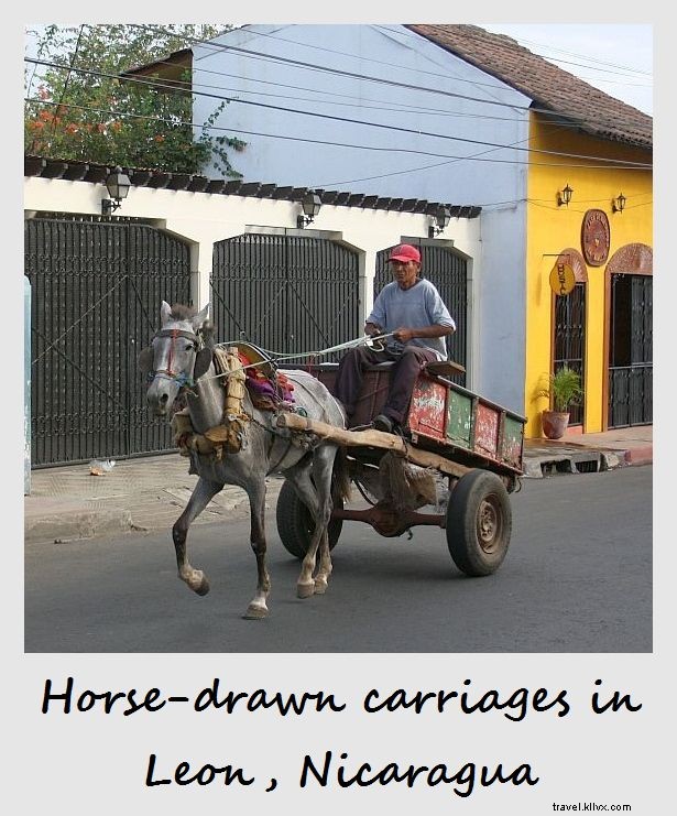 Polaroid of the Week: Traditional Horse-Drawn Carriages in León, Nicaragua