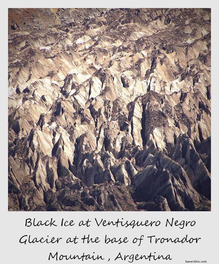 Polaroid of the Week: The Striking Black Ice of Ventisquero Negro Glacier in Argentina