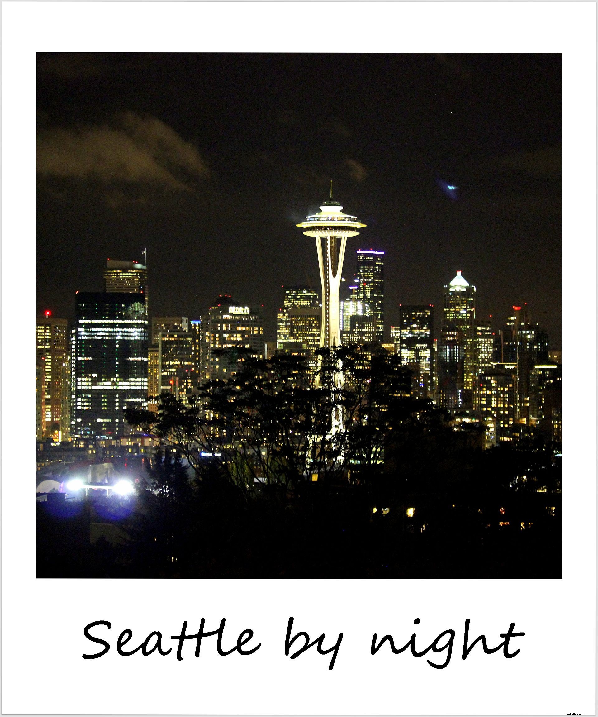 Polaroid of the Week: Breathtaking Seattle Night Skyline from Kerry Park