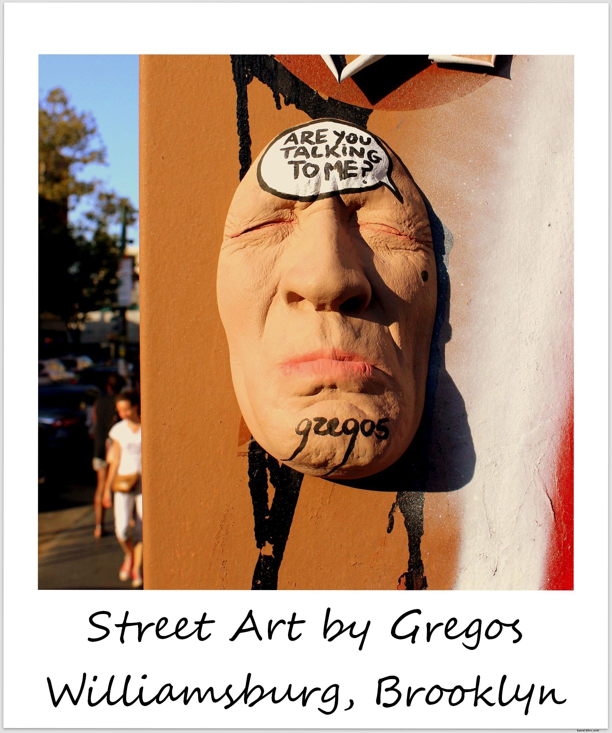 Polaroid of the Week: Discovering Gregos  Iconic Face Art in Williamsburg, Brooklyn