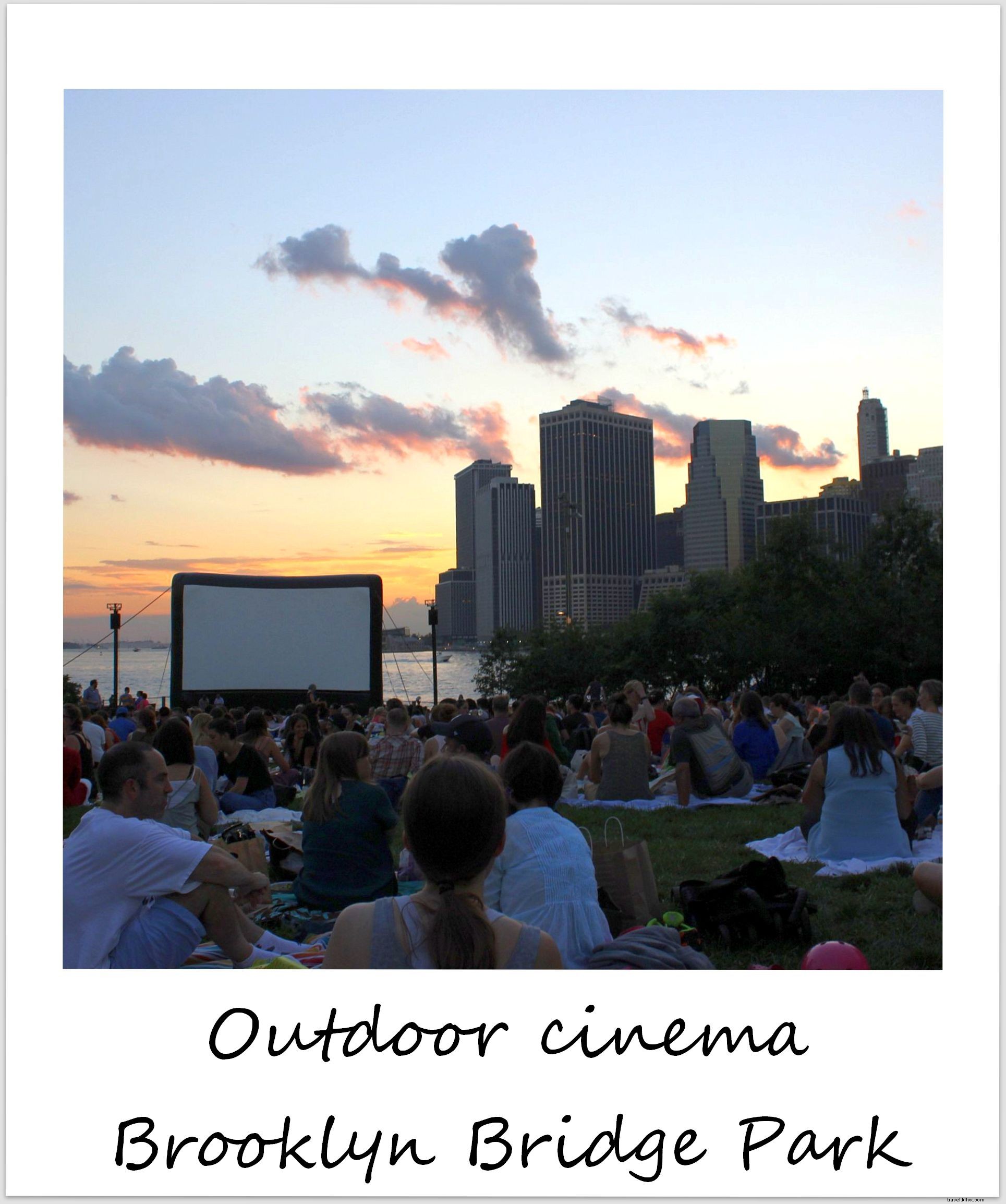 Polaroid of the Week: Outdoor Cinema Magic at Brooklyn Bridge Park