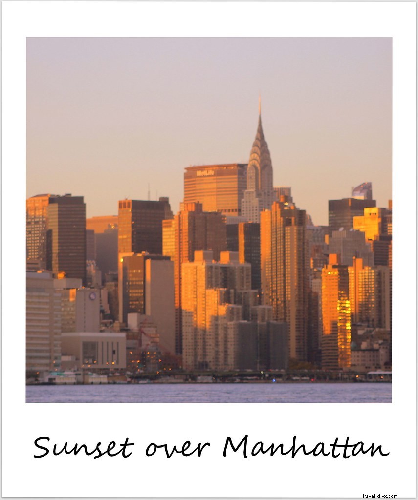 Polaroid of the Week: Stunning Manhattan Sunset from East River Beach