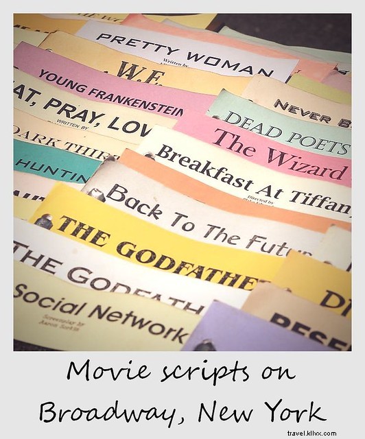 Polaroid of the Week: Movie Scripts for Sale Along Iconic Broadway