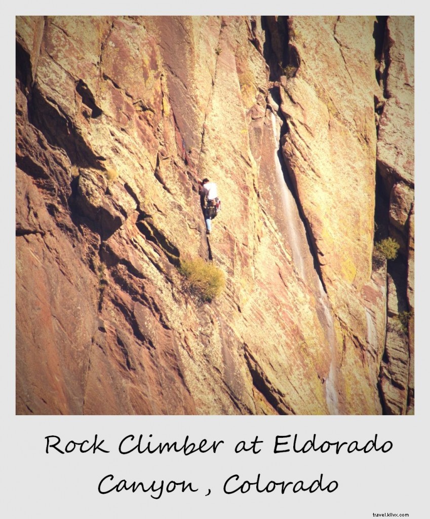 Photo of the Week: Spot the Rock Climber Scaling Eldorado Canyon s Sheer Red Walls, Colorado