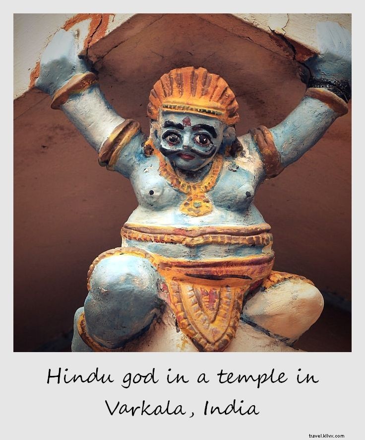 Polaroid of the Week: Vibrant Hindu Deity in Varkala Temple, India
