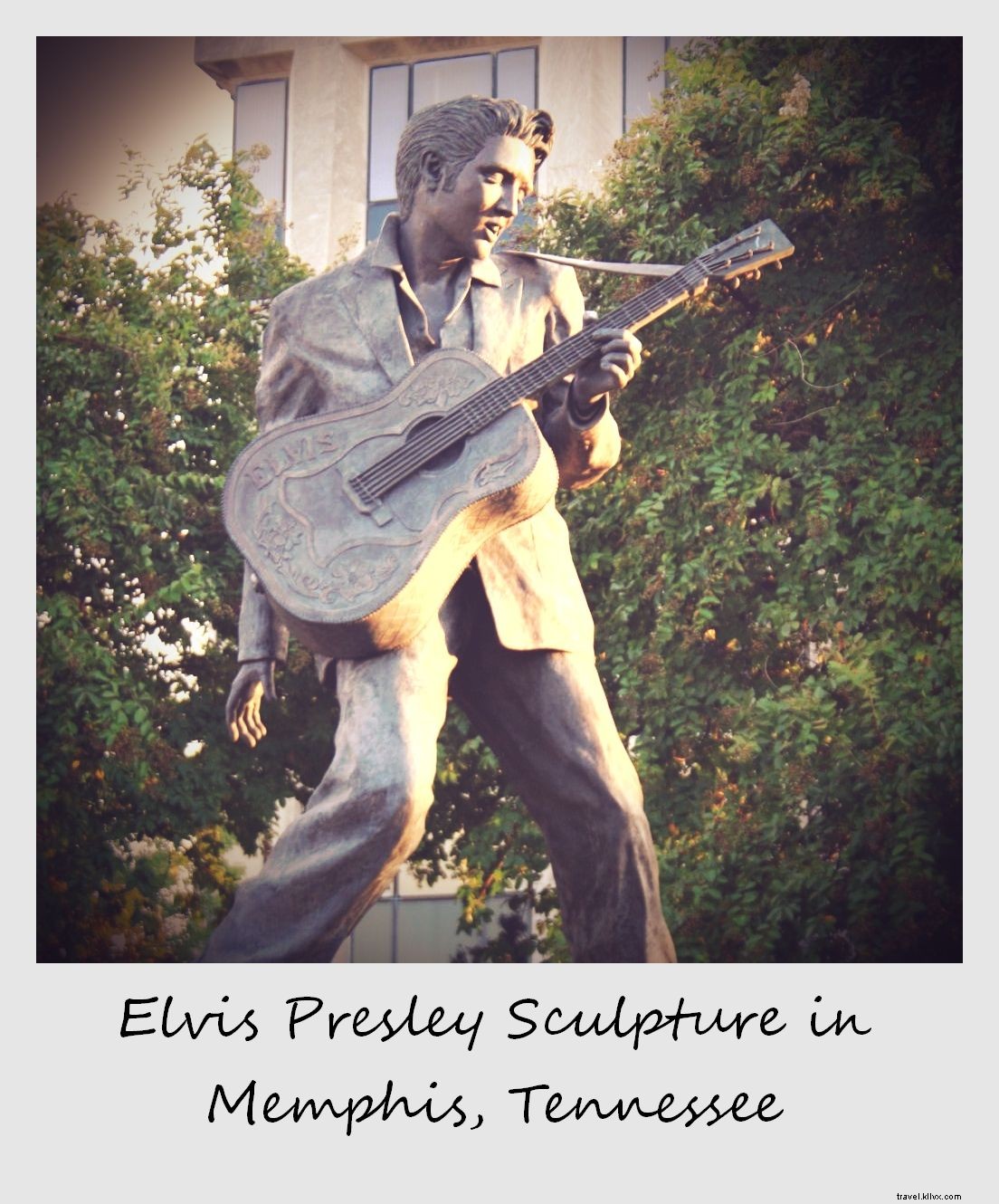 Polaroid of the Week: Iconic Elvis Presley Statue on Beale Street, Memphis