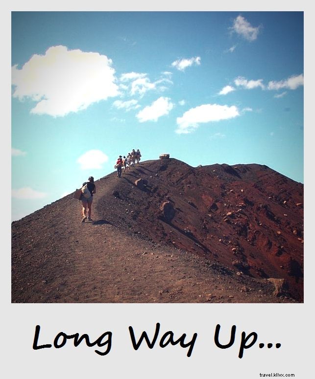 Polaroid of the Week: The Steep Climb to Lava Boarding on Cerro Negro Volcano
