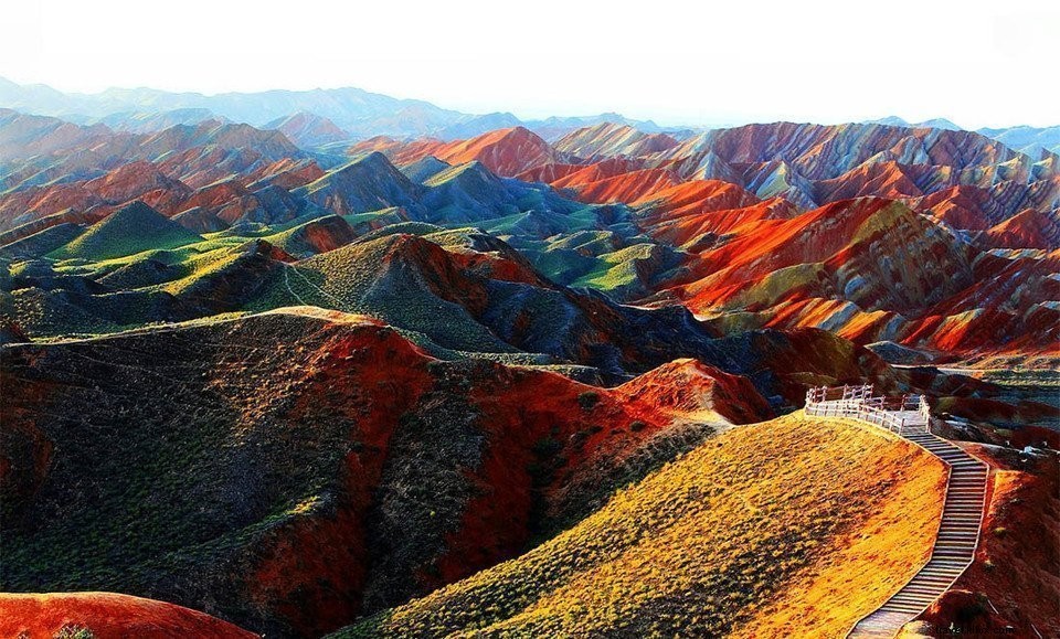 Stunning Rainbow Mountains of Zhangye Danxia National Geopark, China