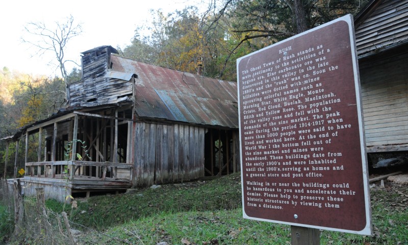 Rush Historic District: Arkansas  Preserved Zinc Mining Ghost Town