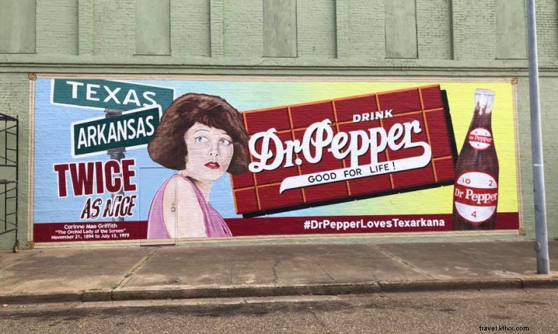 Stunning Vintage Dr. Pepper Mural in Texarkana at TLC Burgers & Fries