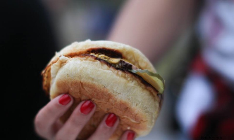 Excaliburger: Gourmet Burger with Grilled Cheese Buns from Top Food Truck