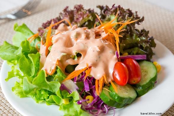 Easy Green Salad Recipe with Homemade Thousand Island Dressing