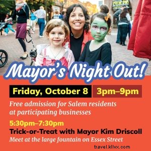 Join Mayor Driscoll for Salem s Mayor s Night Out: Family Fun & Free Parking on Oct 8