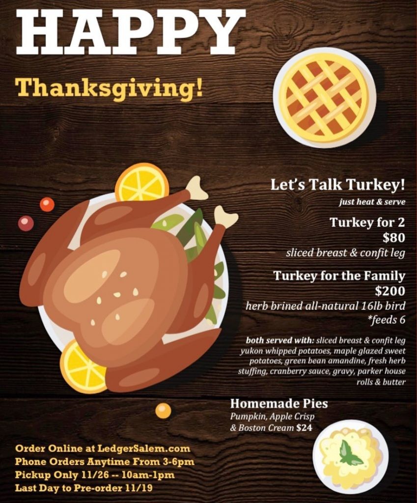 Best Thanksgiving Dining in Salem, MA: Reservations, Takeout & Preorders