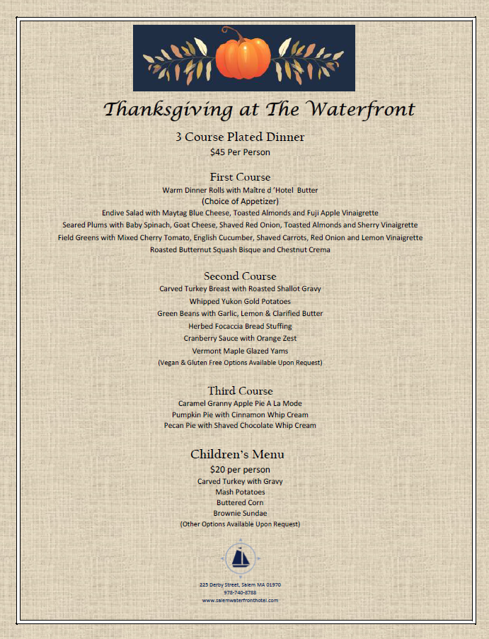 Best Thanksgiving Dining in Salem, MA: Reservations, Takeout & Preorders