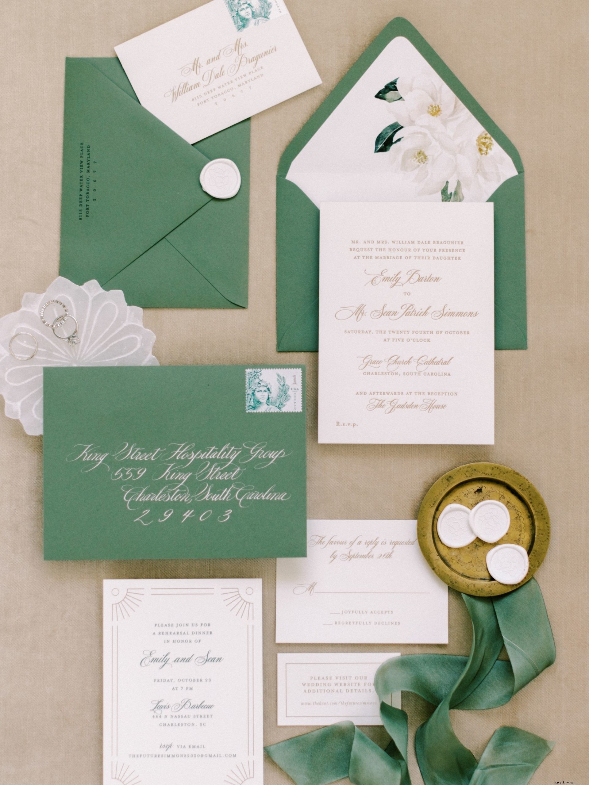 Must Love Magnolias: Emily & Sean s Timeless Southern Wedding at Gadsden House