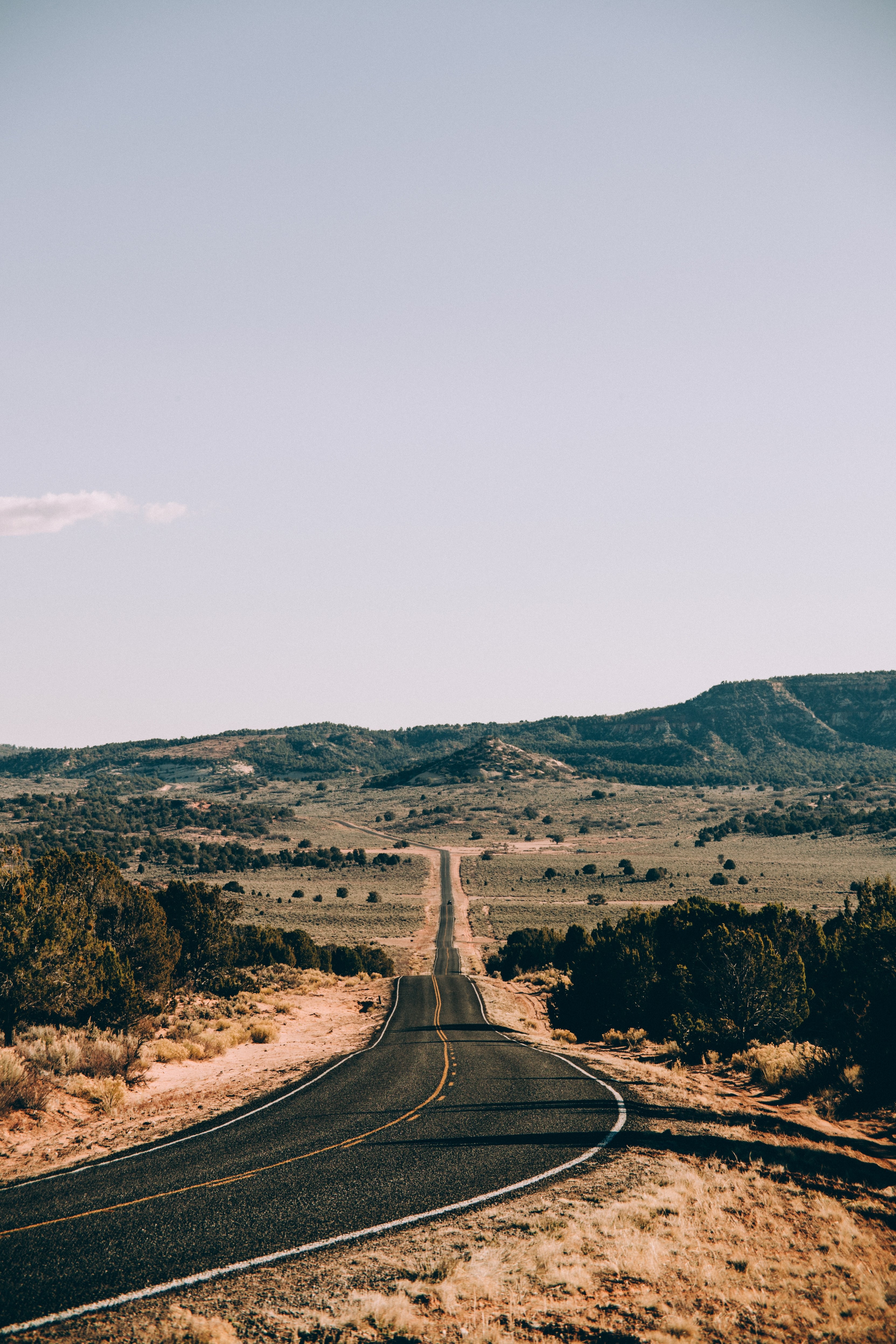 Breathtaking Aerial Photo of Endless Highway in Arizona Desert