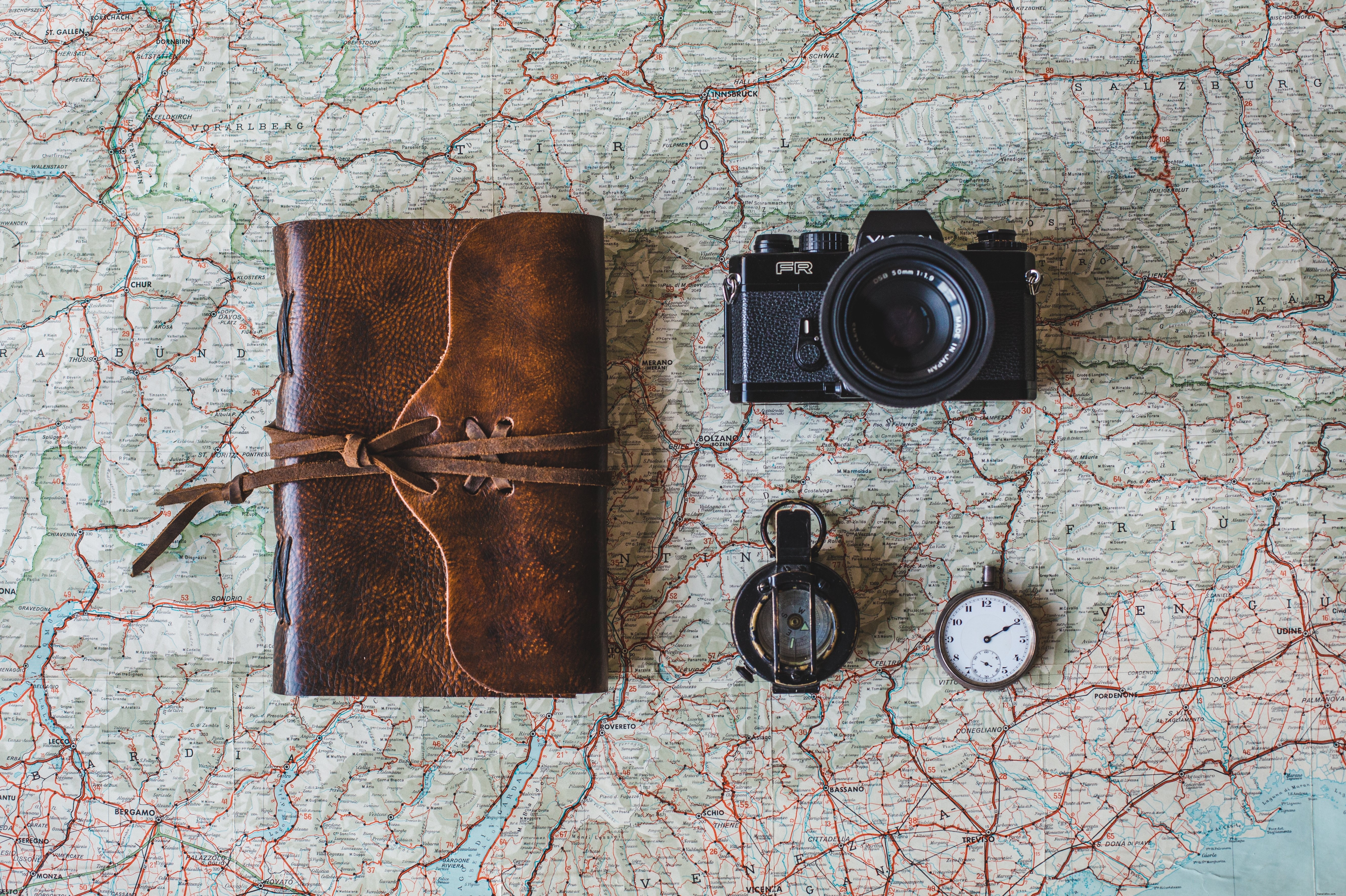 Stunning Flat Lay Photography on World Map