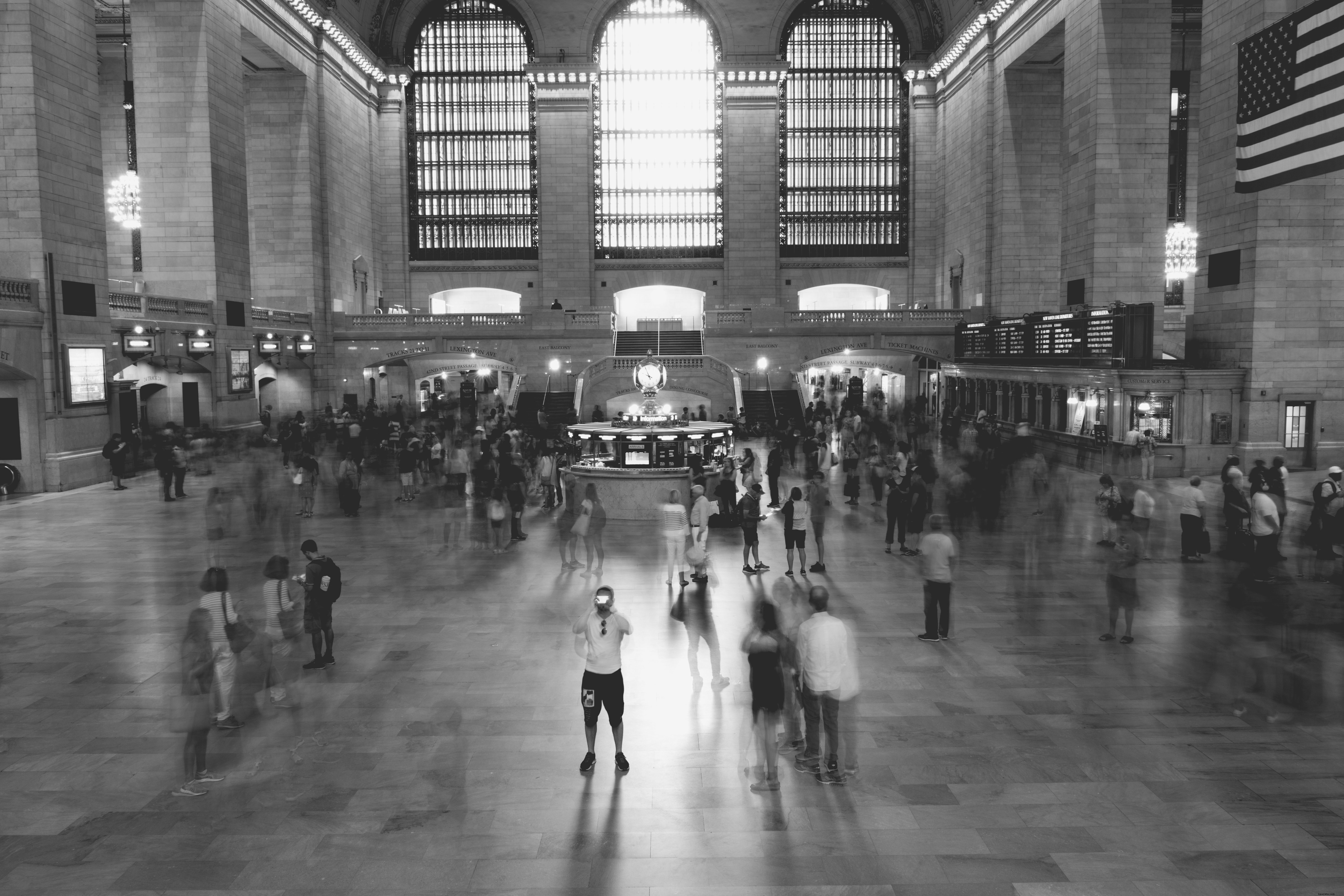 Iconic Black and White Photo of Grand Central Terminal