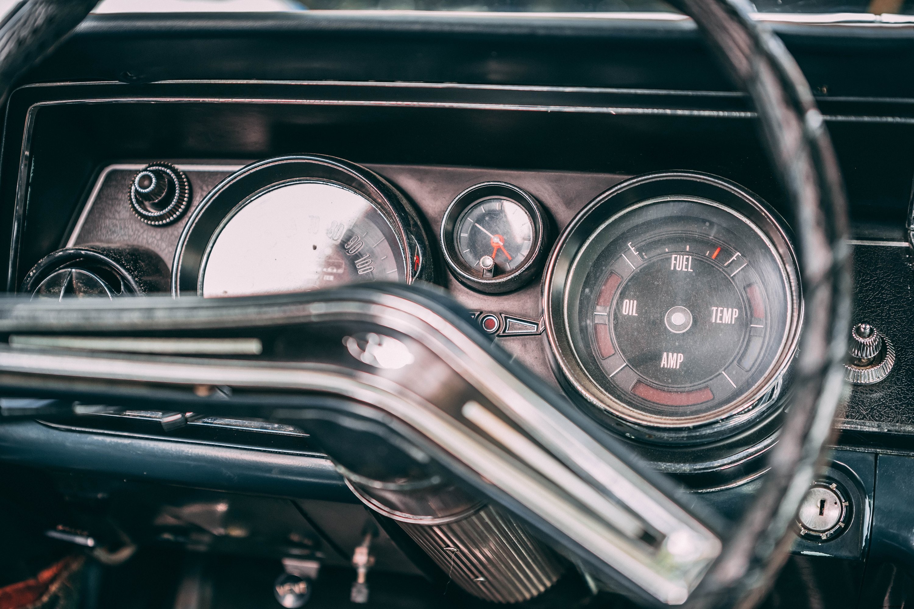 Stunning Vintage Car Dashboard Close-Up Photography
