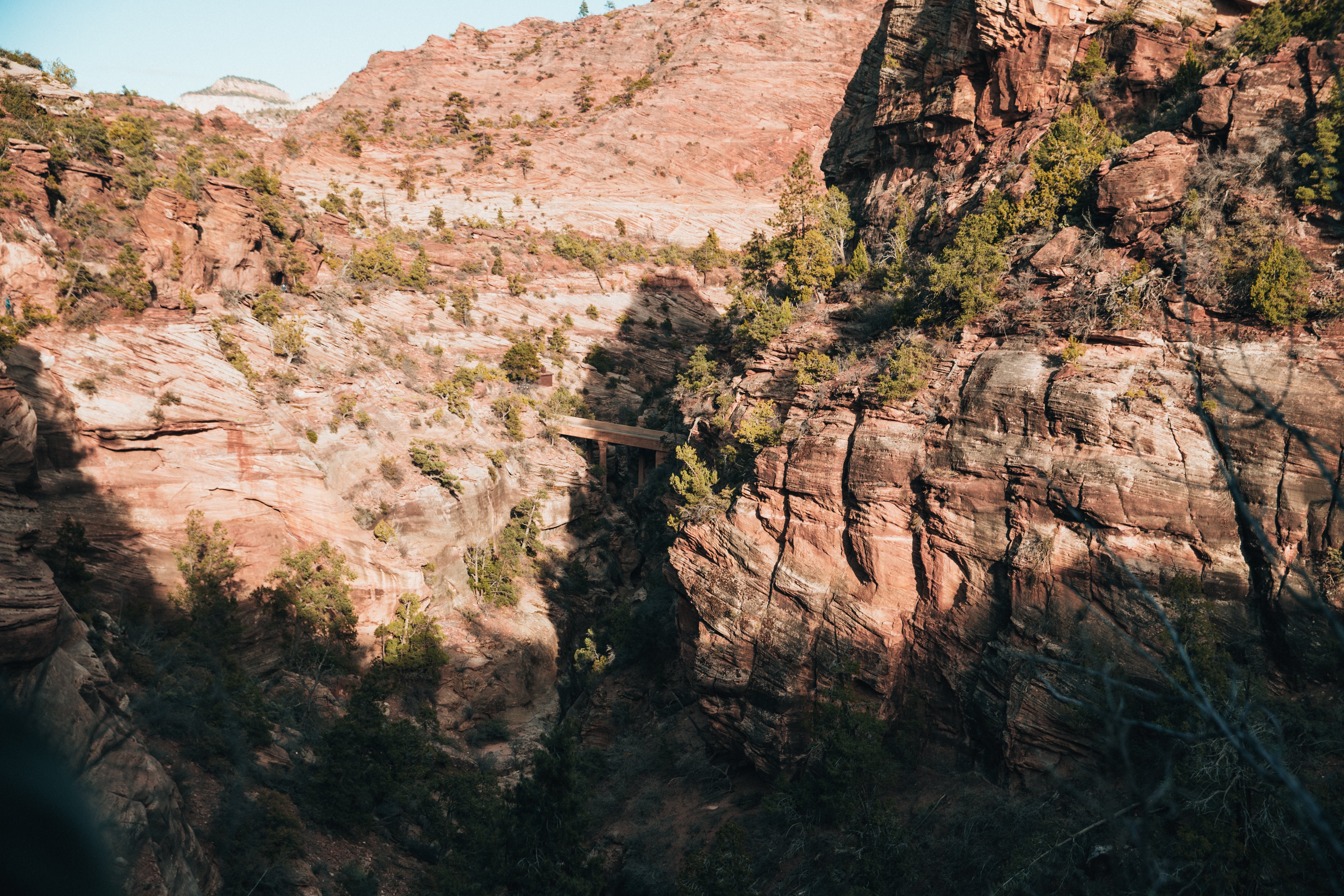 Stunning Photo of the Small Bridge in the Grand Canyon