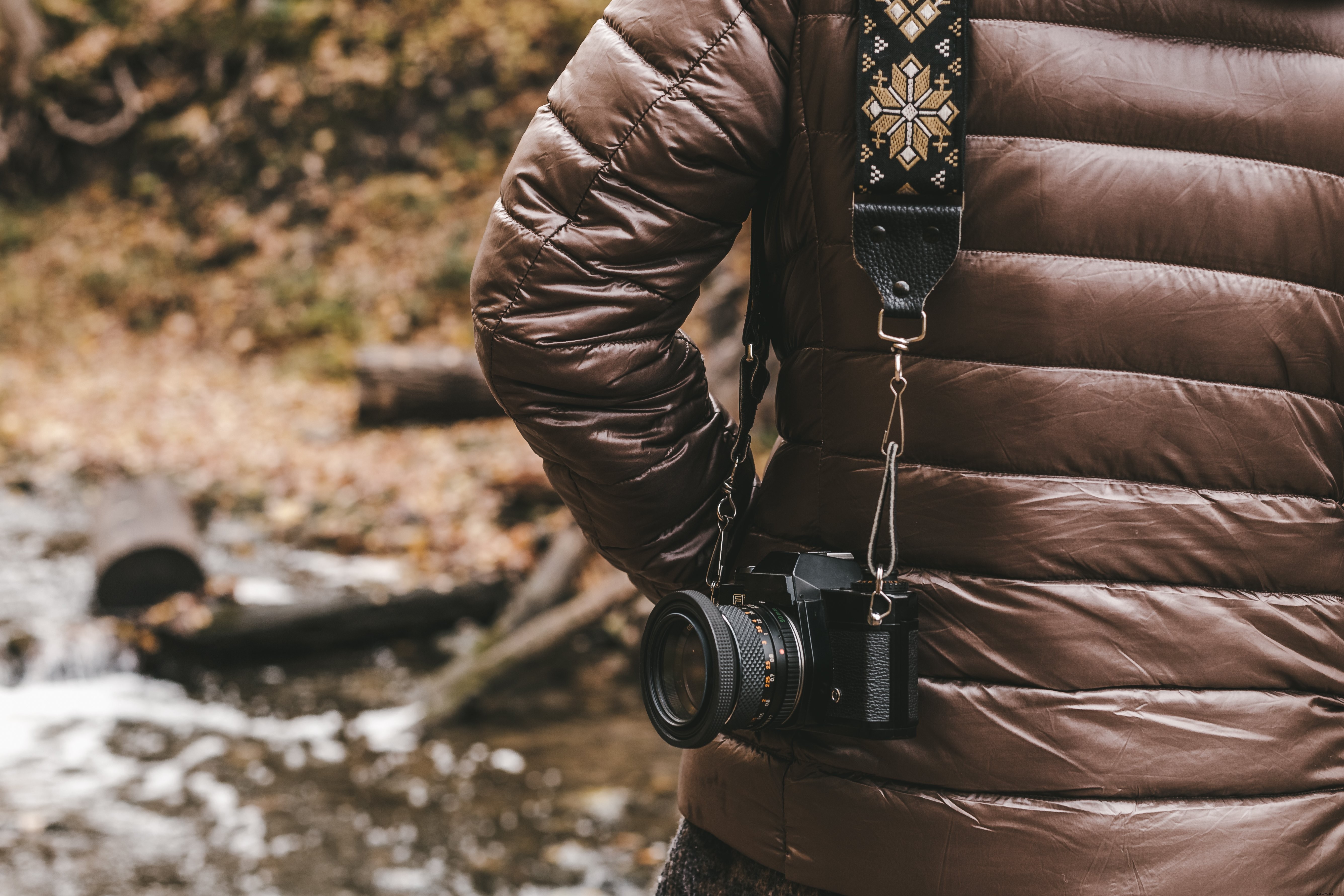 Vintage Film Camera with Leather Strap – Stunning High-Resolution Photo