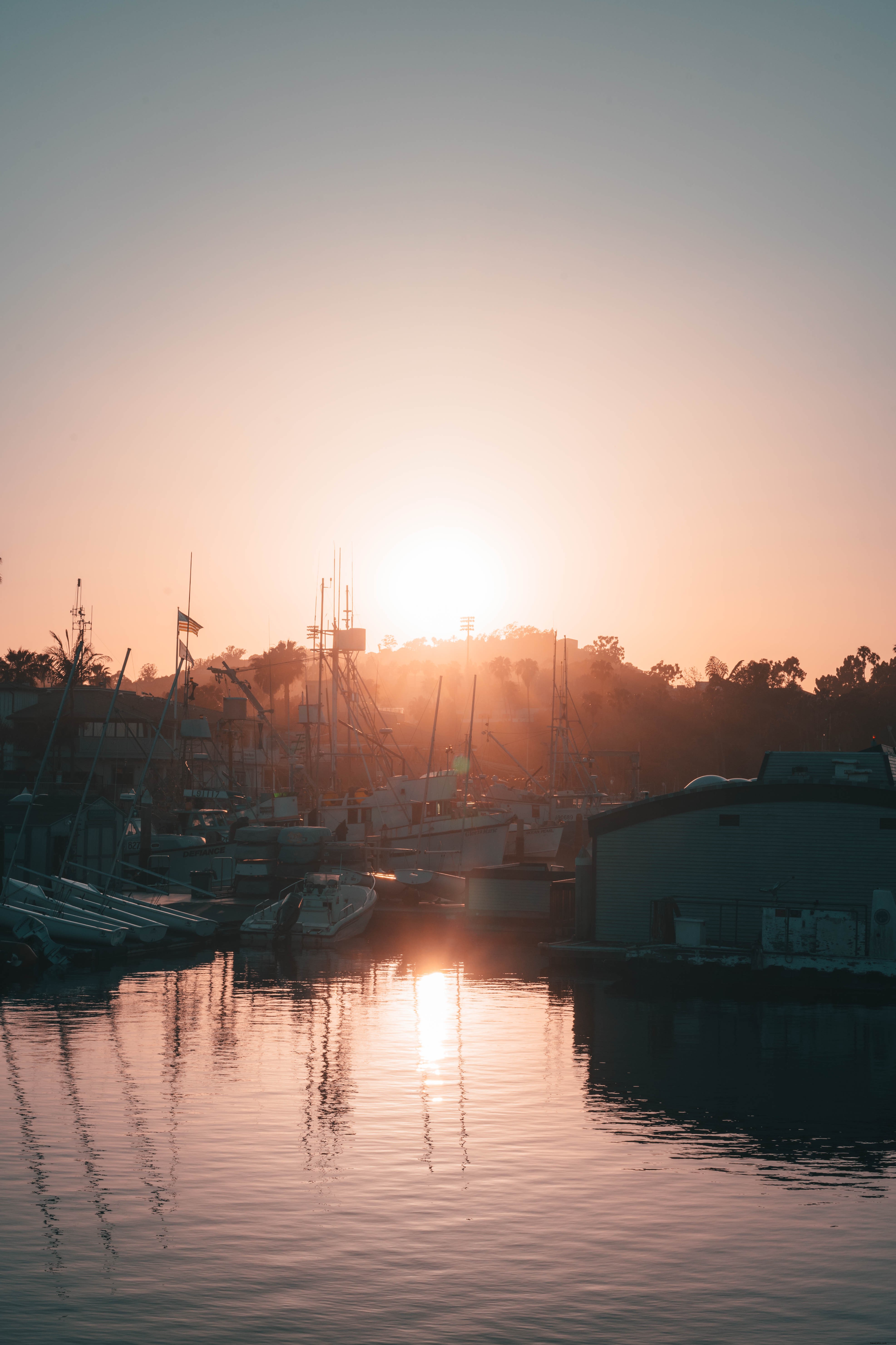 Stunning Sunrise Over the Marina – Captivating Professional Photo