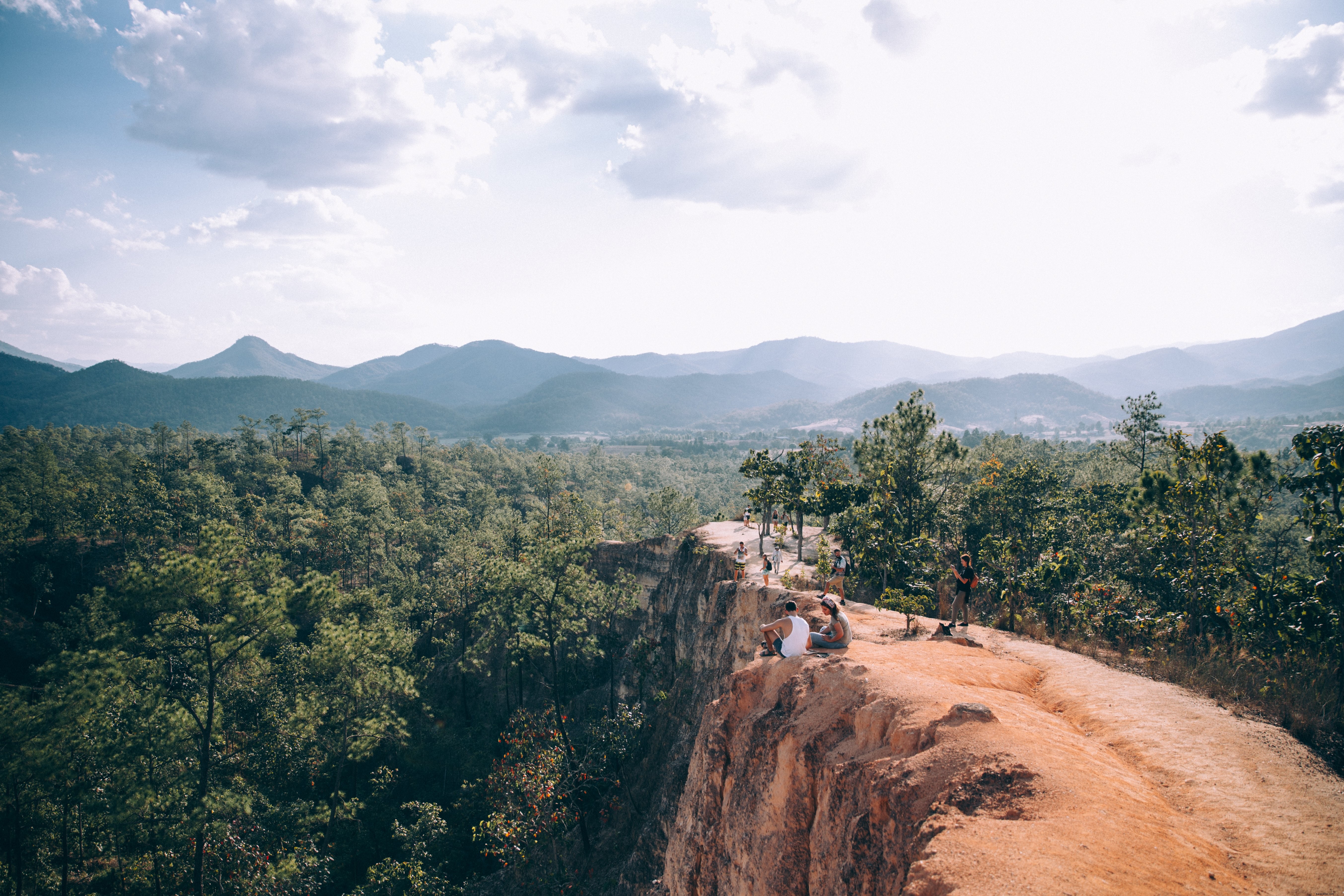 Majestic Rock Face Overlooking Lush Forest – Stunning Nature Photography