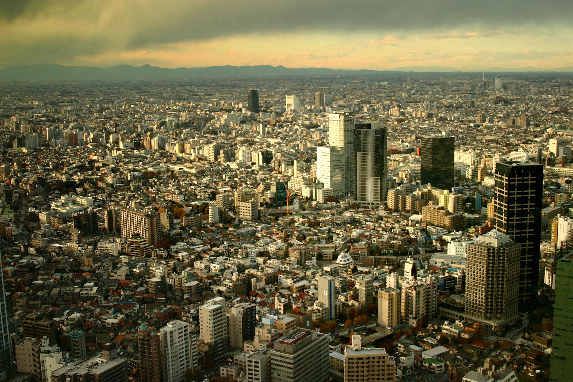 Stunning Aerial View of Japanese Cityscape: High-Resolution Photo