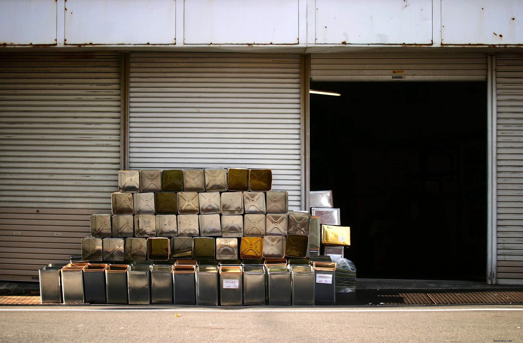 Stunning Close-Up Photo of Stacked Metal Tins