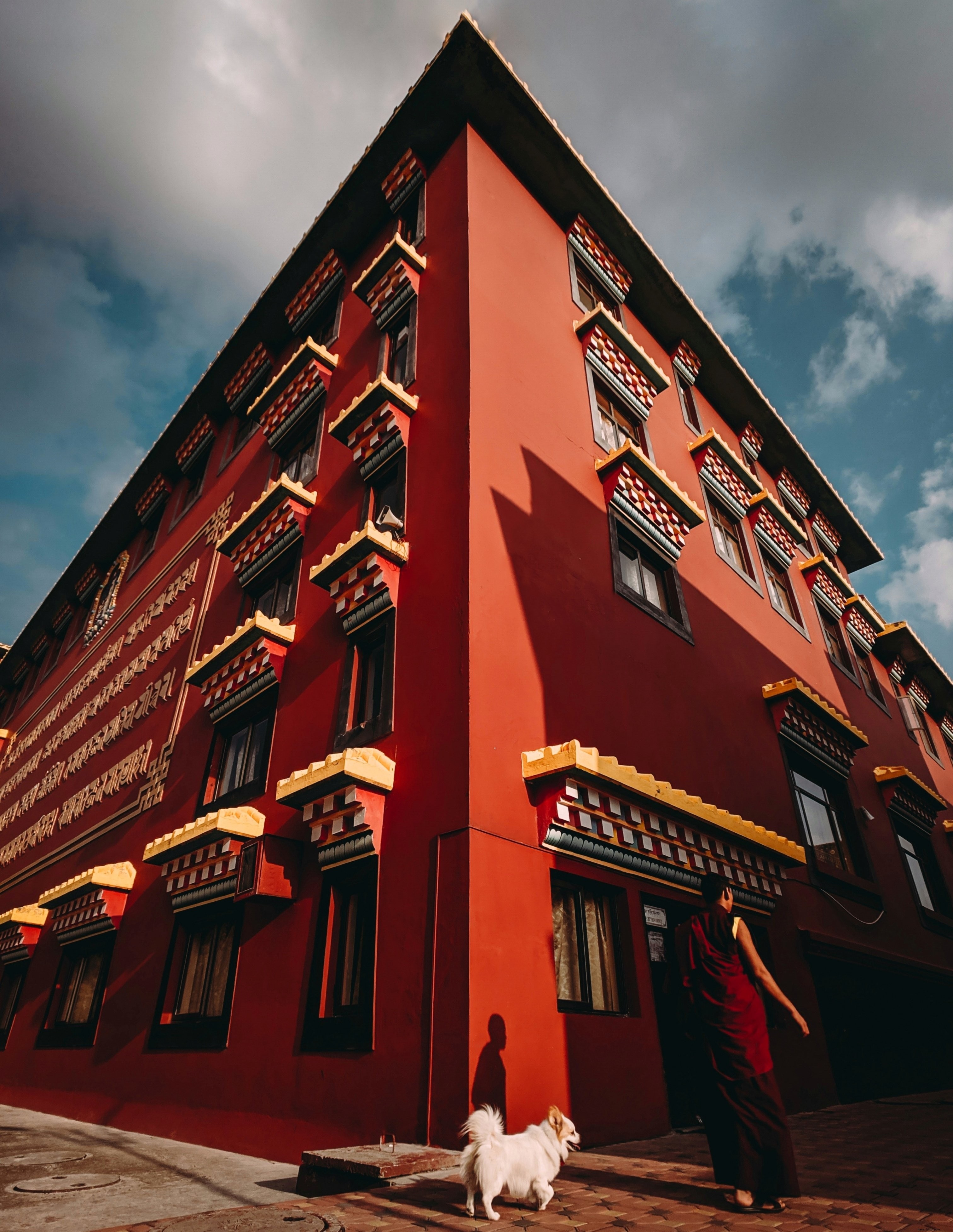 Serene Stroll Through Historic Monastery Streets: Stunning Photo