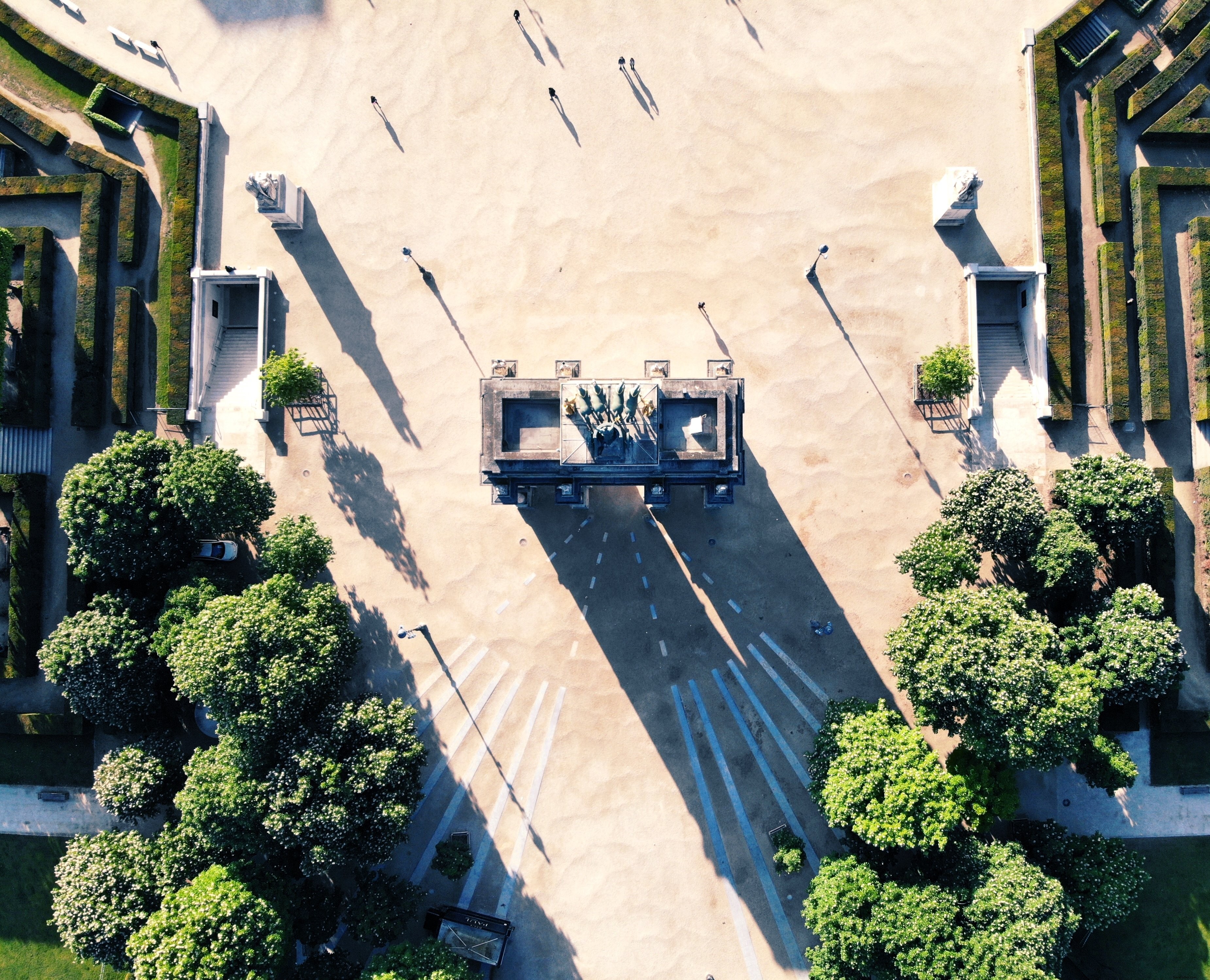 Stunning Aerial View of Paris  Iconic Arc de Triomphe