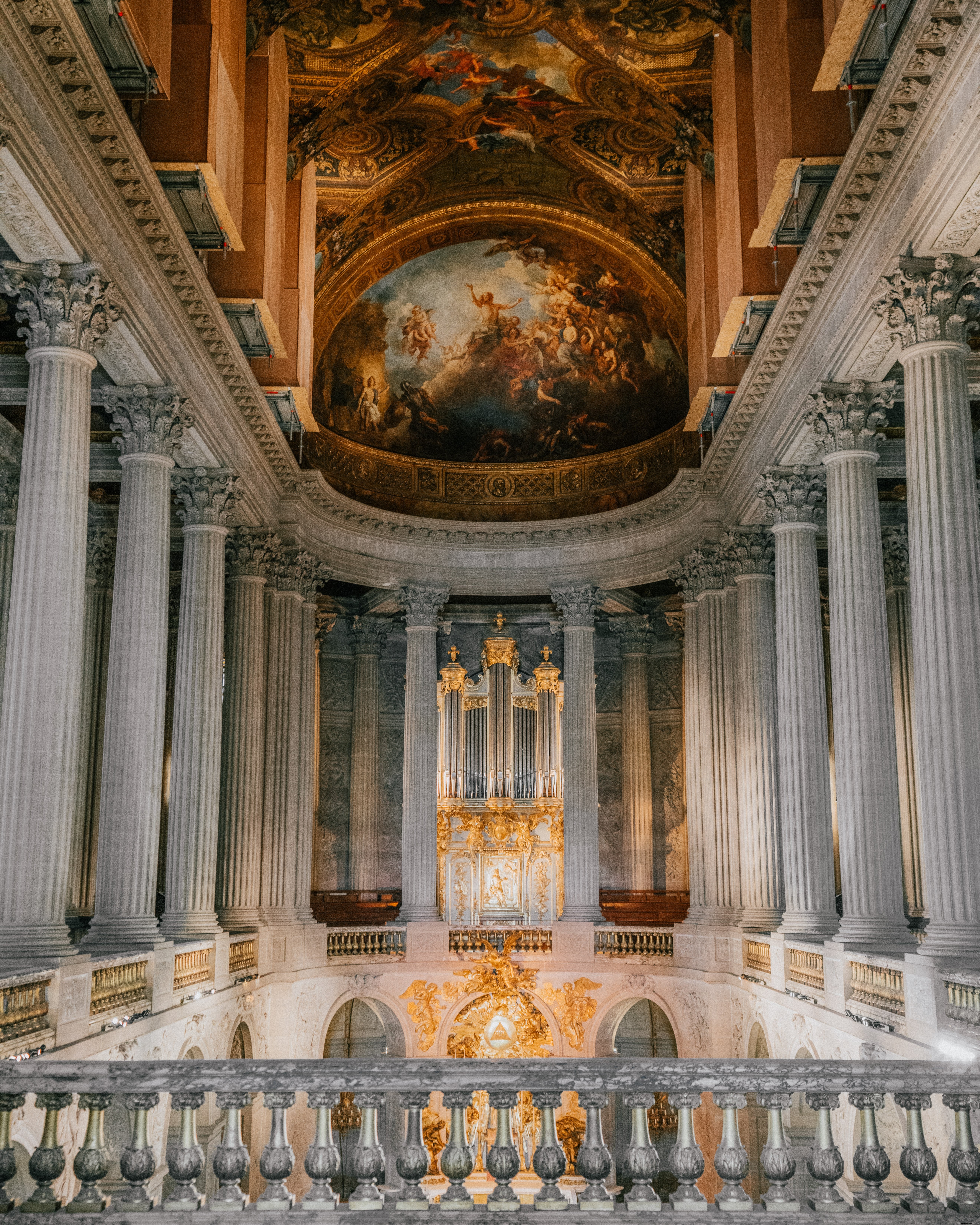 Stunning Frescoes in the Royal Chapel of Versailles: High-Resolution Photo